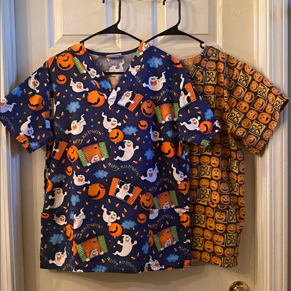 HALLOWEEN Themed UNISEX Scrub Tops